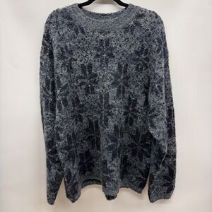 Vintage Newton Trading Co Mens XL Textured Knit‎ Wool Blend Sweater Grandpa Crew